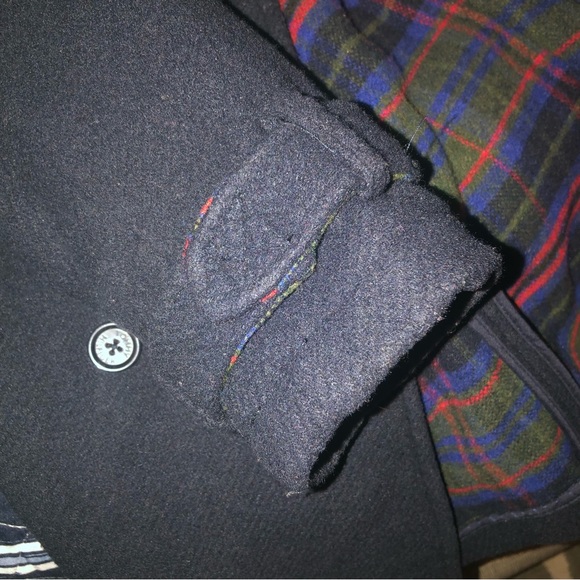 Tommy Hilfiger Navy Wool Coat M - Picture 8 of 10